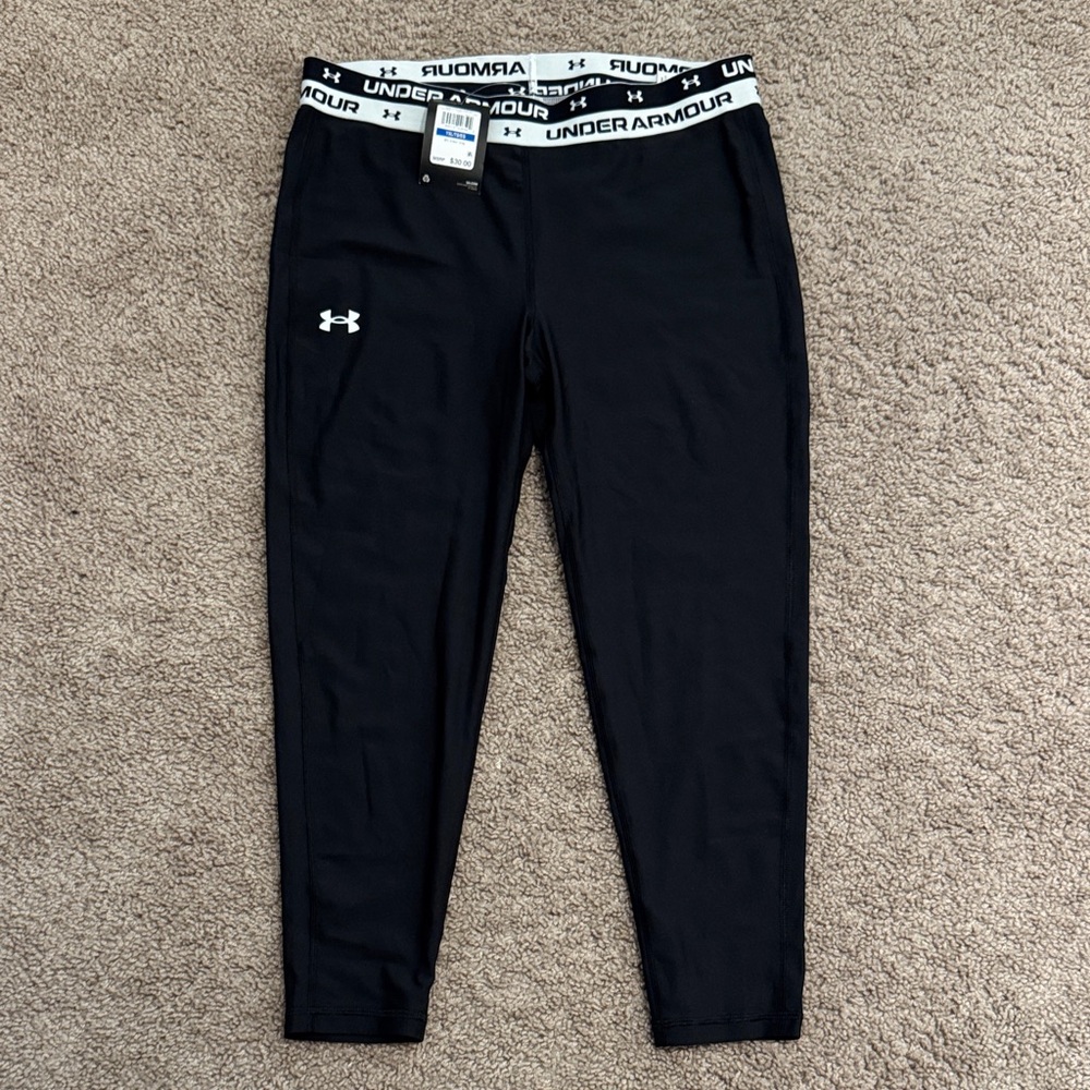 Under Armour Kids Black Sweatpants with Logo Waistband